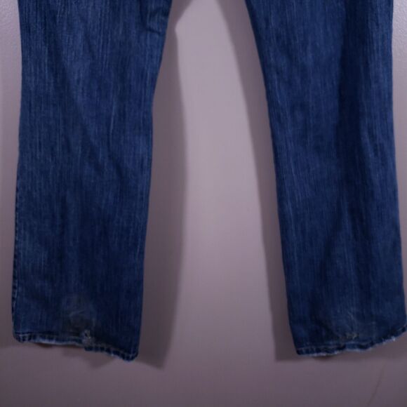 American Eagle Jeans Women's 34x30 Stretch Boot Distressed Embroidered Denim - Picture 4 of 16